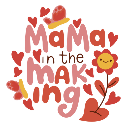 Mama na criação de design de letras Desenho PNG