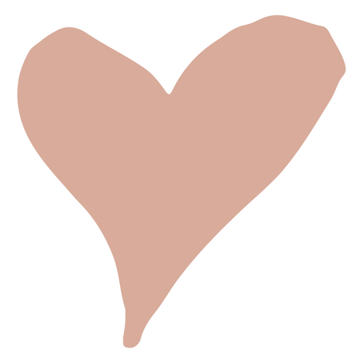 Doodle de corazón rosa plano Diseño PNG