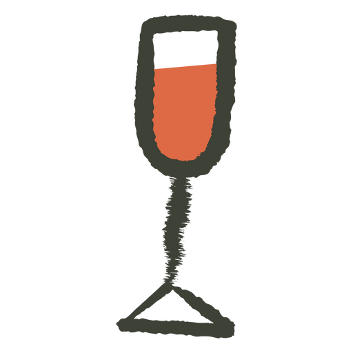 Drawing of a glass of wine PNG Design