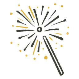 Garabato de fuegos artificiales Diseño PNG