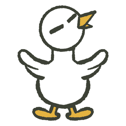 Little duck doodle PNG Design