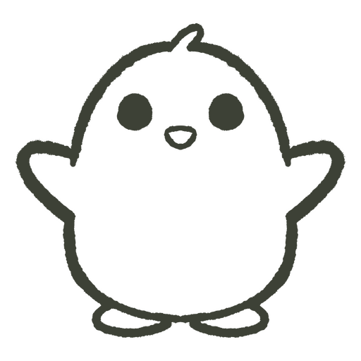 Cute bird with open wings PNG Design