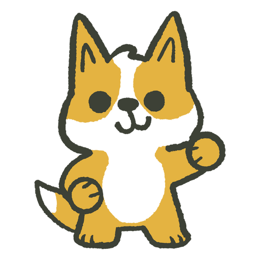 Cartoon-Katze mit braunen Flecken PNG-Design