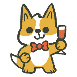 Celebrating little fox doodle PNG Design