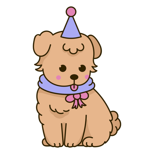 Puppy kawaii birthday PNG Design
