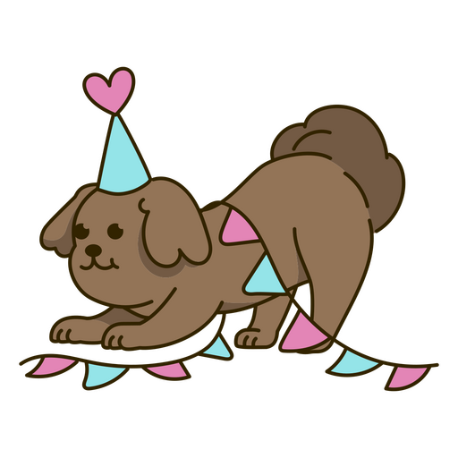 Filhote de cachorro kawaii aniversário Desenho PNG