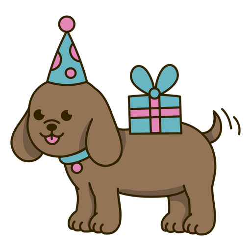 Puppy kawaii birthday gift PNG Design
