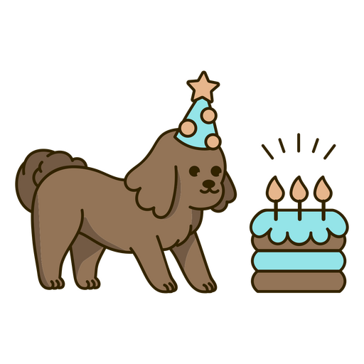 Aniversário bolo kawaii cachorrinho Desenho PNG