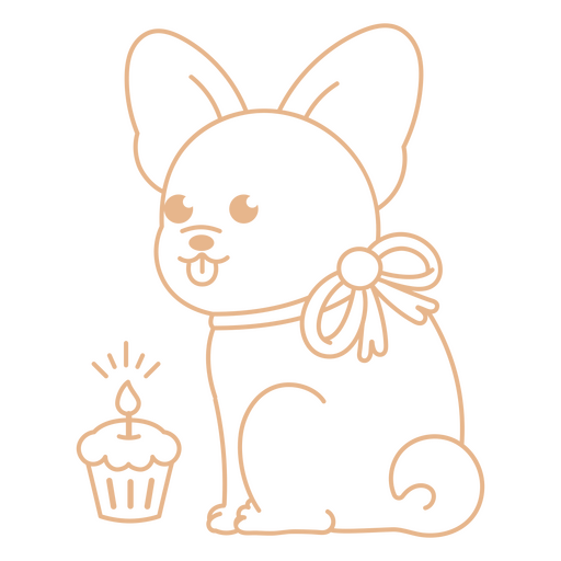 Cupcake de AVC de cachorro de aniversário Desenho PNG