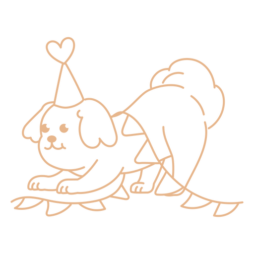 Aniversário de derrame de cachorro Desenho PNG