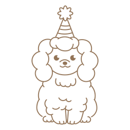 Cumpleaños cachorro trazo perro Diseño PNG