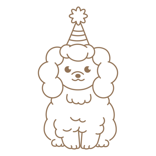 Cumpleaños cachorro trazo perro Diseño PNG