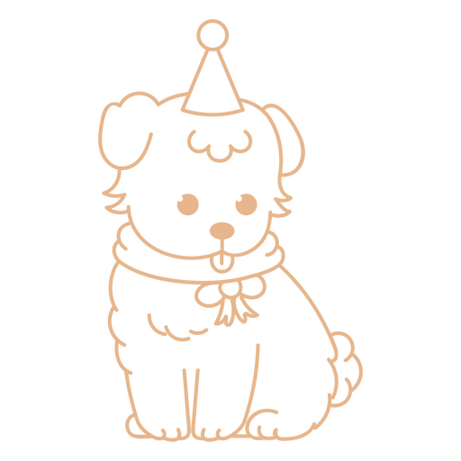 Puppy stroke birthday dog PNG Design