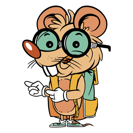 Smart mouse in the school PNG Design
