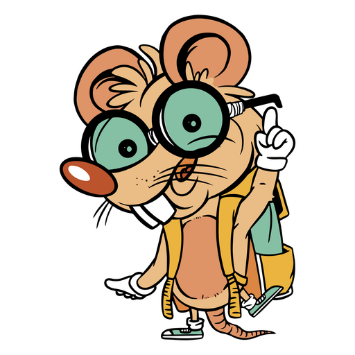 Intelligent mouse in the school PNG Design