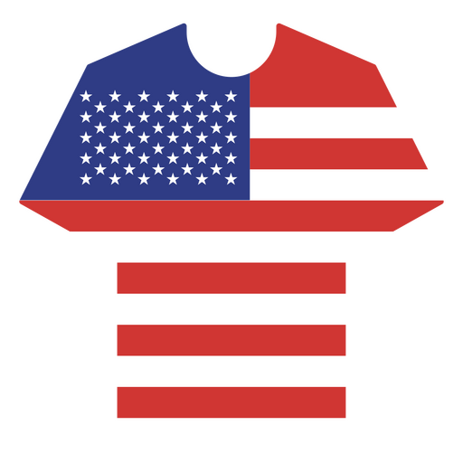 Camiseta inspirada en la bandera de EE. UU. Diseño PNG