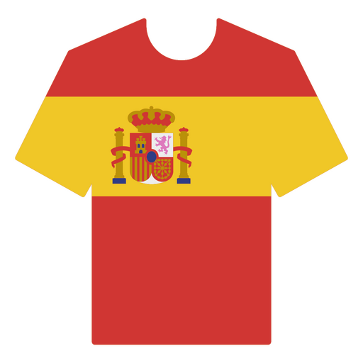 Camiseta inspirada na bandeira da Espanha Desenho PNG