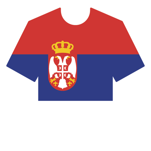 Camiseta inspirada en la bandera de Serbia Diseño PNG