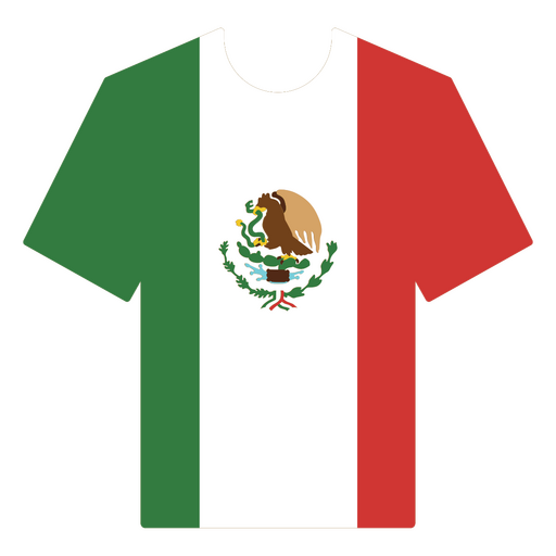 Camiseta inspirada na bandeira do México Desenho PNG