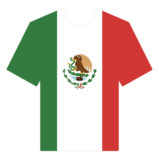 Von der Mexiko-Flagge inspiriertes T-Shirt PNG-Design