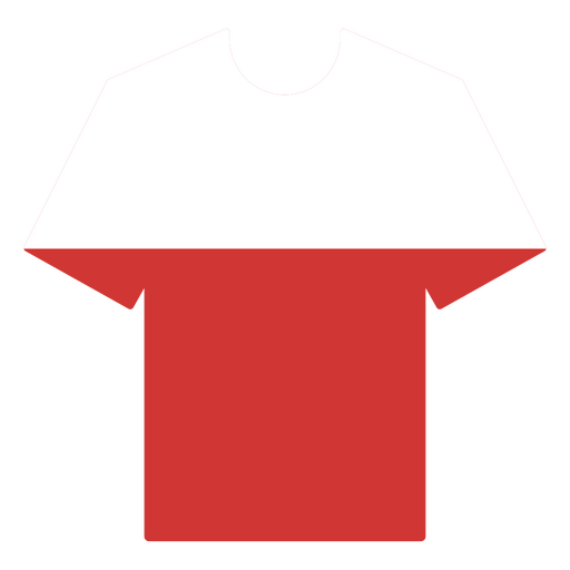 Camiseta de fútbol blanca y roja. Diseño PNG