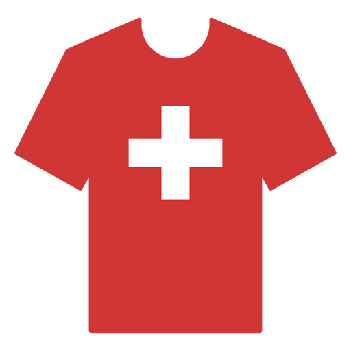 Camiseta inspirada na bandeira suíça Desenho PNG