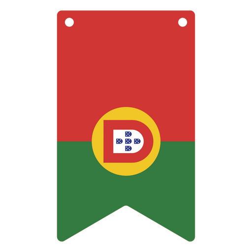 Banderín inspirado en la bandera de Portugal Diseño PNG