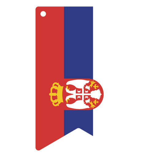 Bander?n inspirado en la bandera de Serbia Diseño PNG