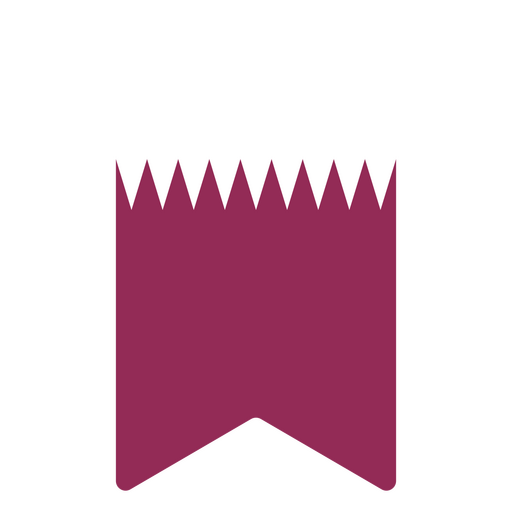Von der Flagge Katars inspirierter Wimpel PNG-Design