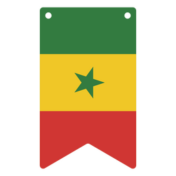 Design PNG E SVG De Bandeira Nacional Do Senegal Para Camisetas