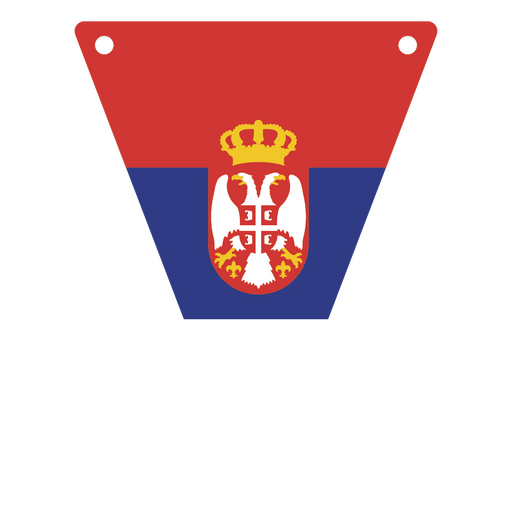 Serbia flag-inspired triangular pennant PNG Design