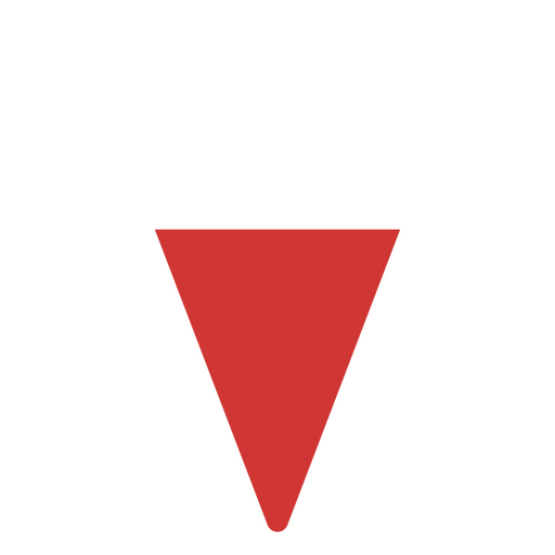 Poland flag-inspired triangular pennant PNG Design