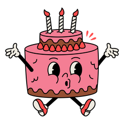aniversário bolo desenho animado estilo 23286074 PNG