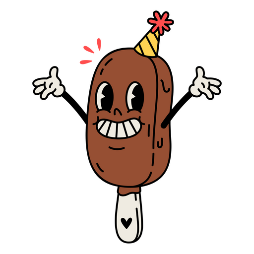 Popsicle Retro Cartoon Birthday PNG & SVG Design For T-Shirts