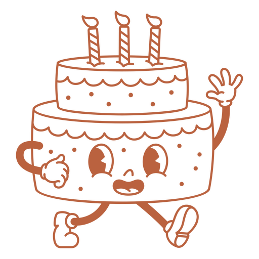 Curso cheio de bolo de aniversário grande Desenho PNG