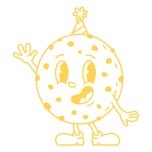 Cookie gefüllt Schlaganfall Geburtstag PNG-Design