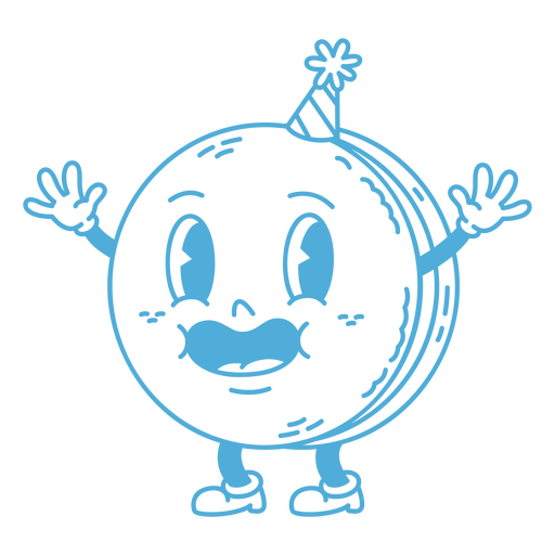 Macaron füllte Schlaganfallgeburtstag PNG-Design