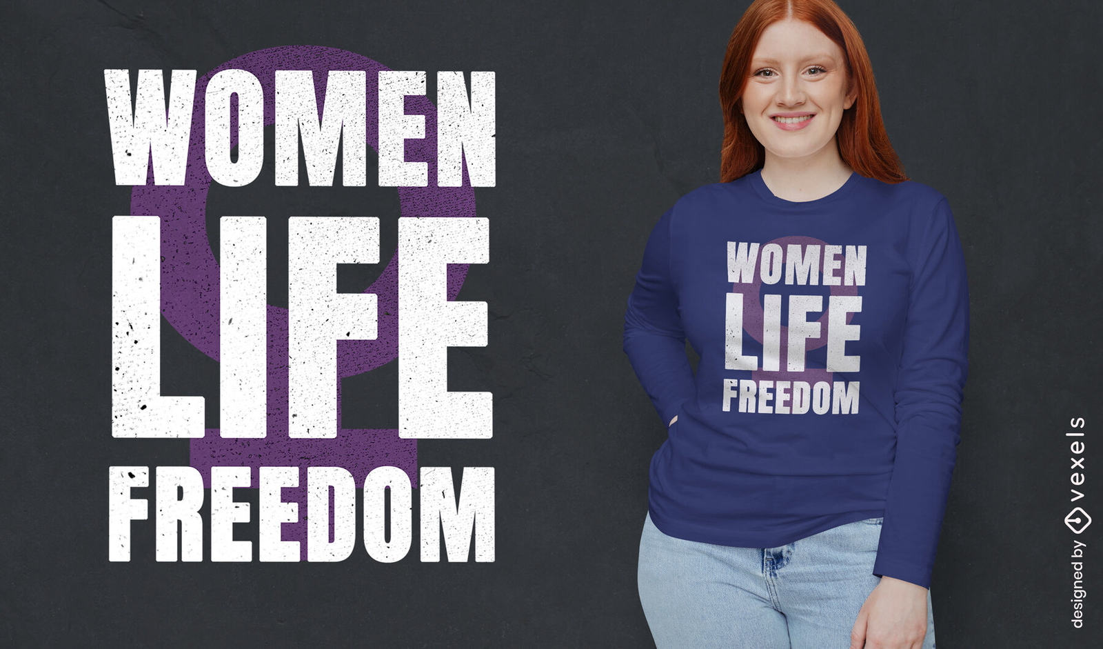 Diseño de camiseta de libertad para mujer.