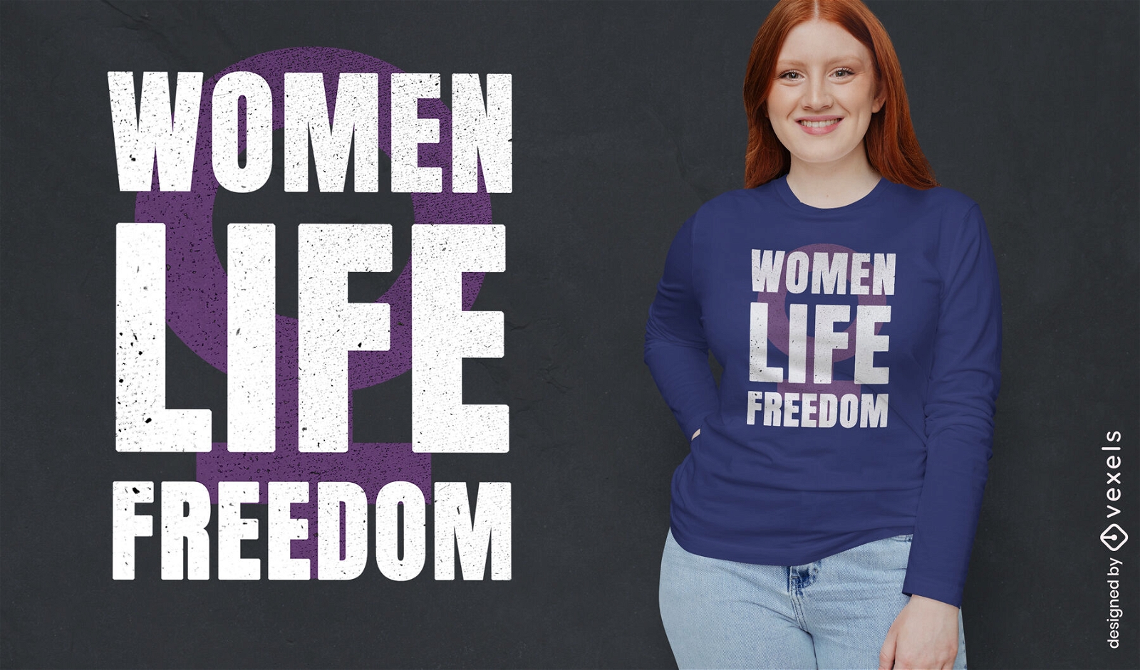 Liberdade para design de camiseta feminina