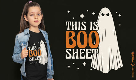 Diseño de camiseta de hoja Boo
