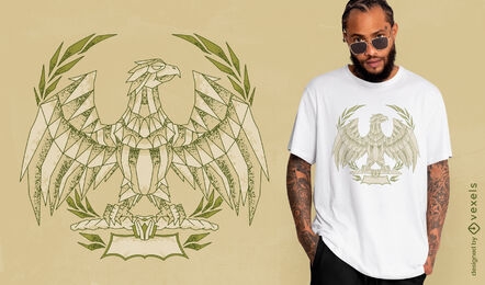Geometrischer Tier-T-Shirt Entwurf des Adlervogels
