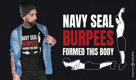 Diseño de camiseta de entrenamiento militar Navy Seal