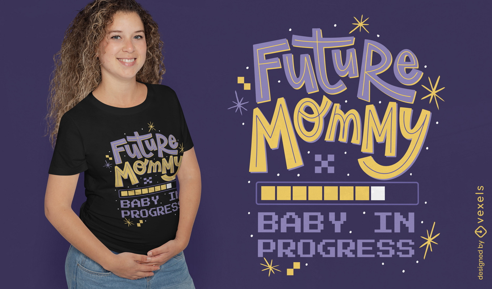 Design de camiseta da futura mamãe