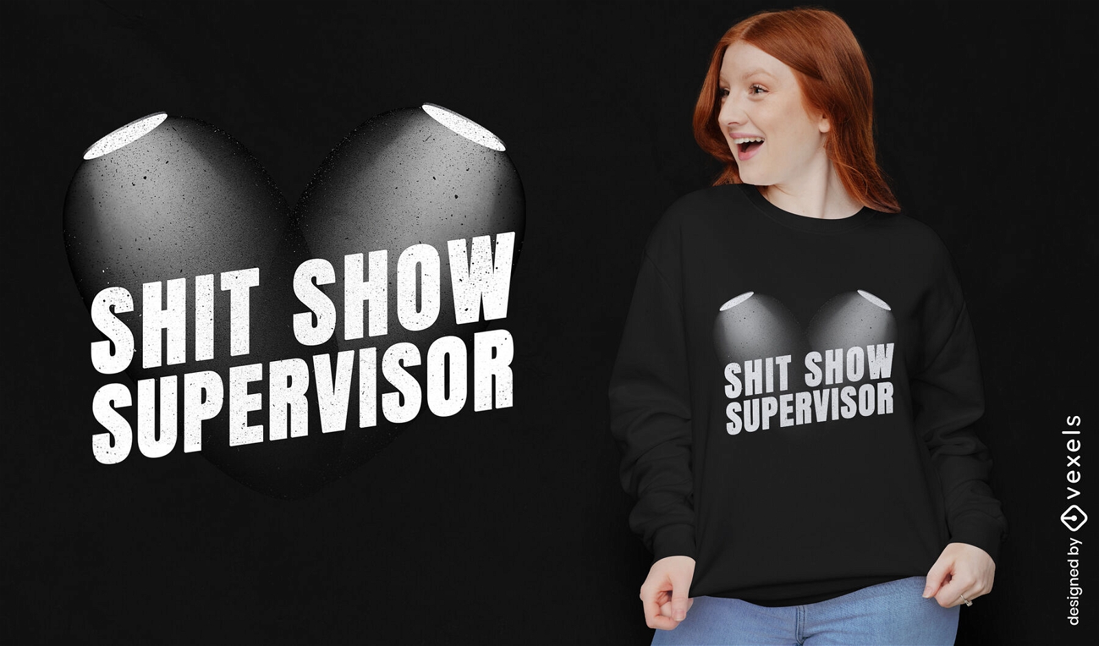 Dise?o de camiseta de supervisor de show de mierda