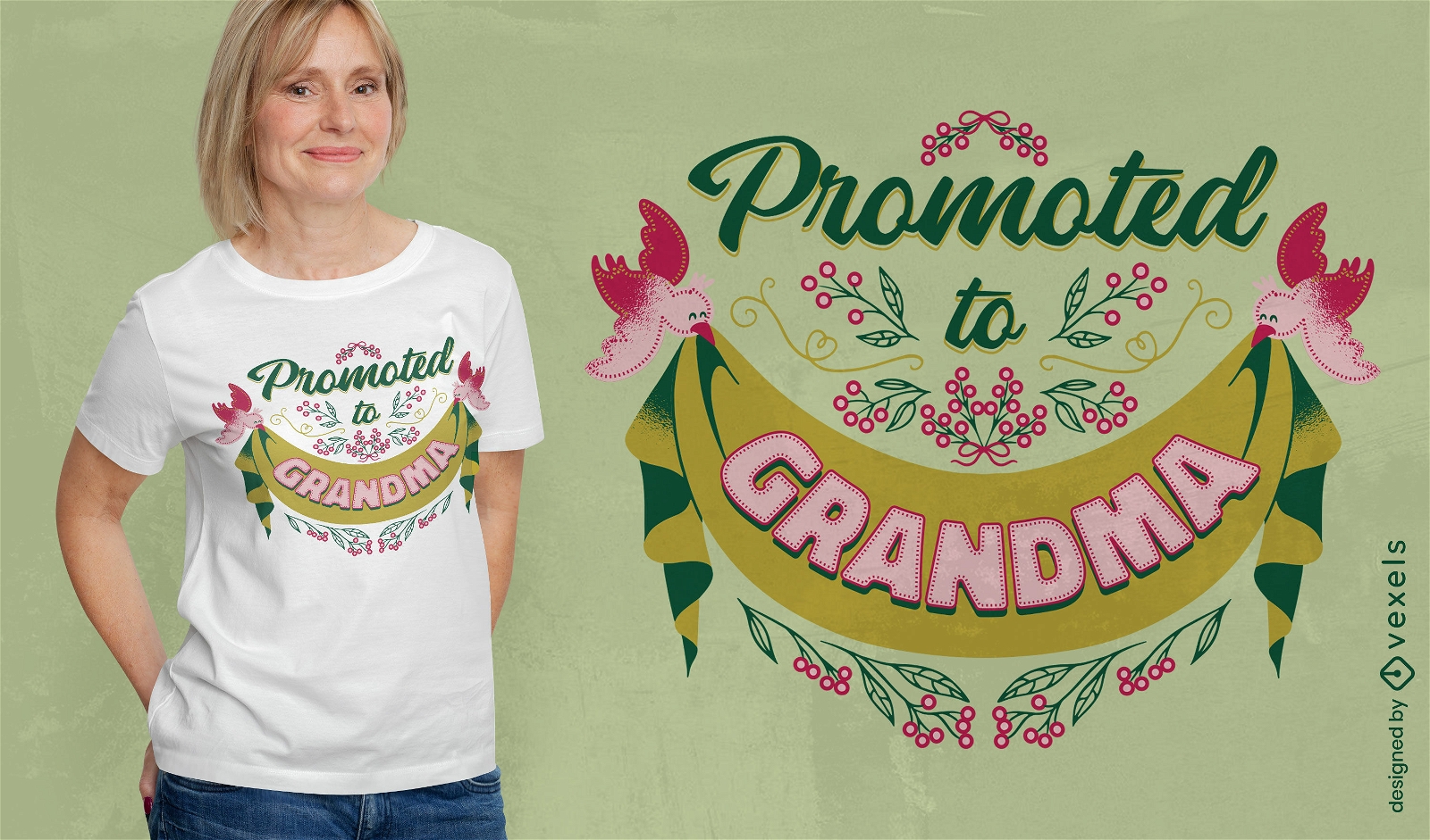 Promoted to grandma t-shirt design