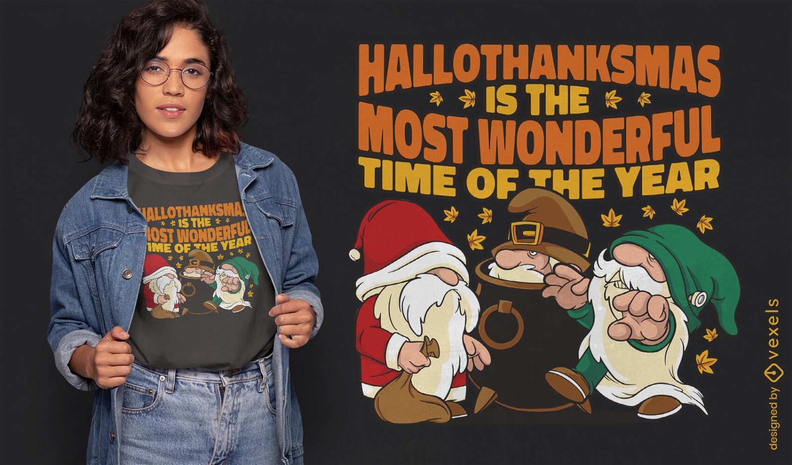Holiday gnomes funny t-shirt design