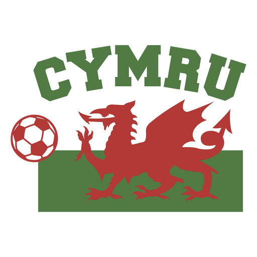 Nombre de Gales escrito en un emblema nacional Diseño PNG