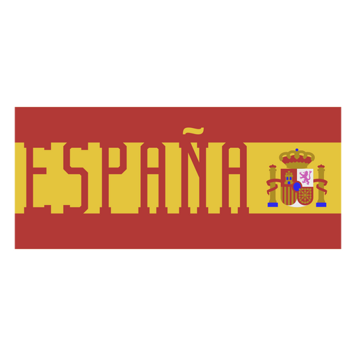 El nombre de España escrito en un escudo nacional Diseño PNG