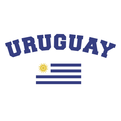 O nome do Uruguai escrito em um emblema nacional Desenho PNG