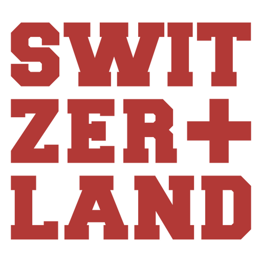 Switzerland's name written on a national emblem PNG Design